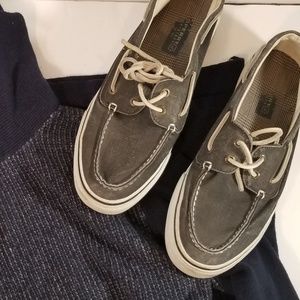 Sperry Navy Blue Canvas Mens 9
